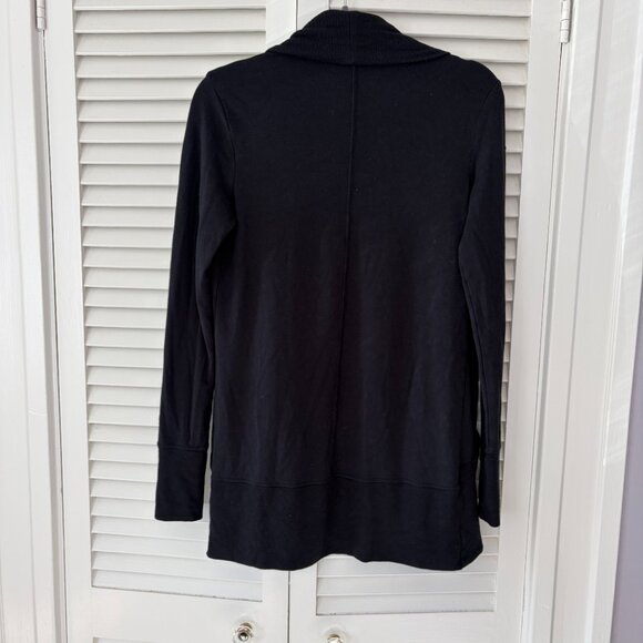 Athleta women's Pranayama Wrap open cardigan sweater XS black soft long sleeve - Picture 5 of 8